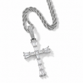 Eclipse Cathedral Baguette Cross Necklace for Men